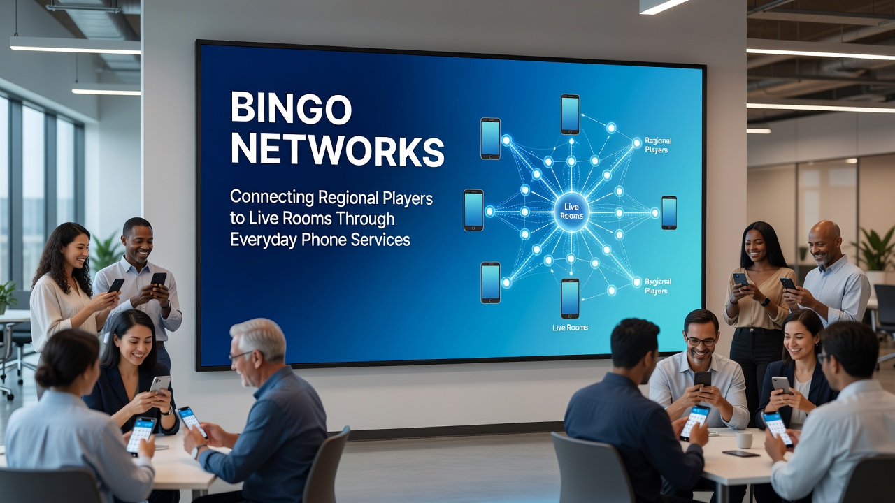 Live bingo room interface displayed on a smartphone screen during active play