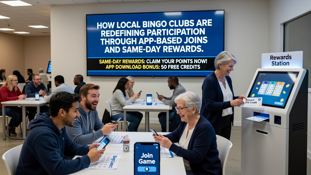 Mobile app interface displaying same-day bingo rewards and instant join options