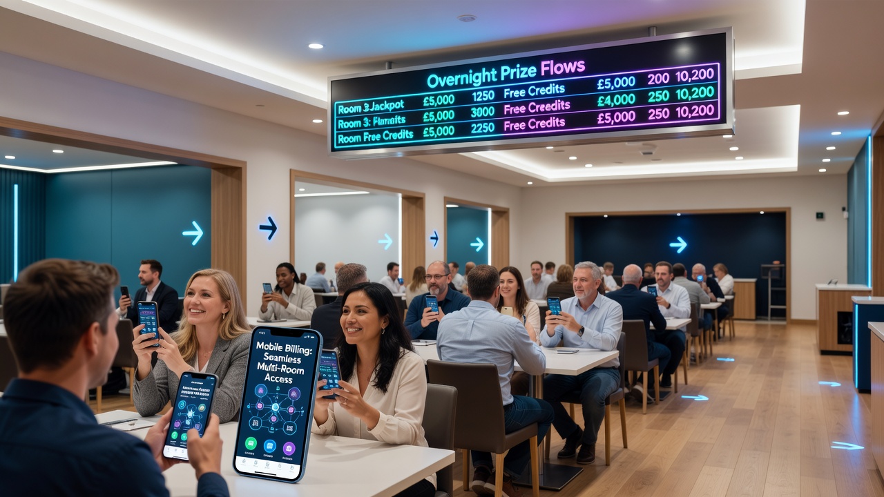 Smartphone displaying overnight bingo prize credit on a mobile bill statement