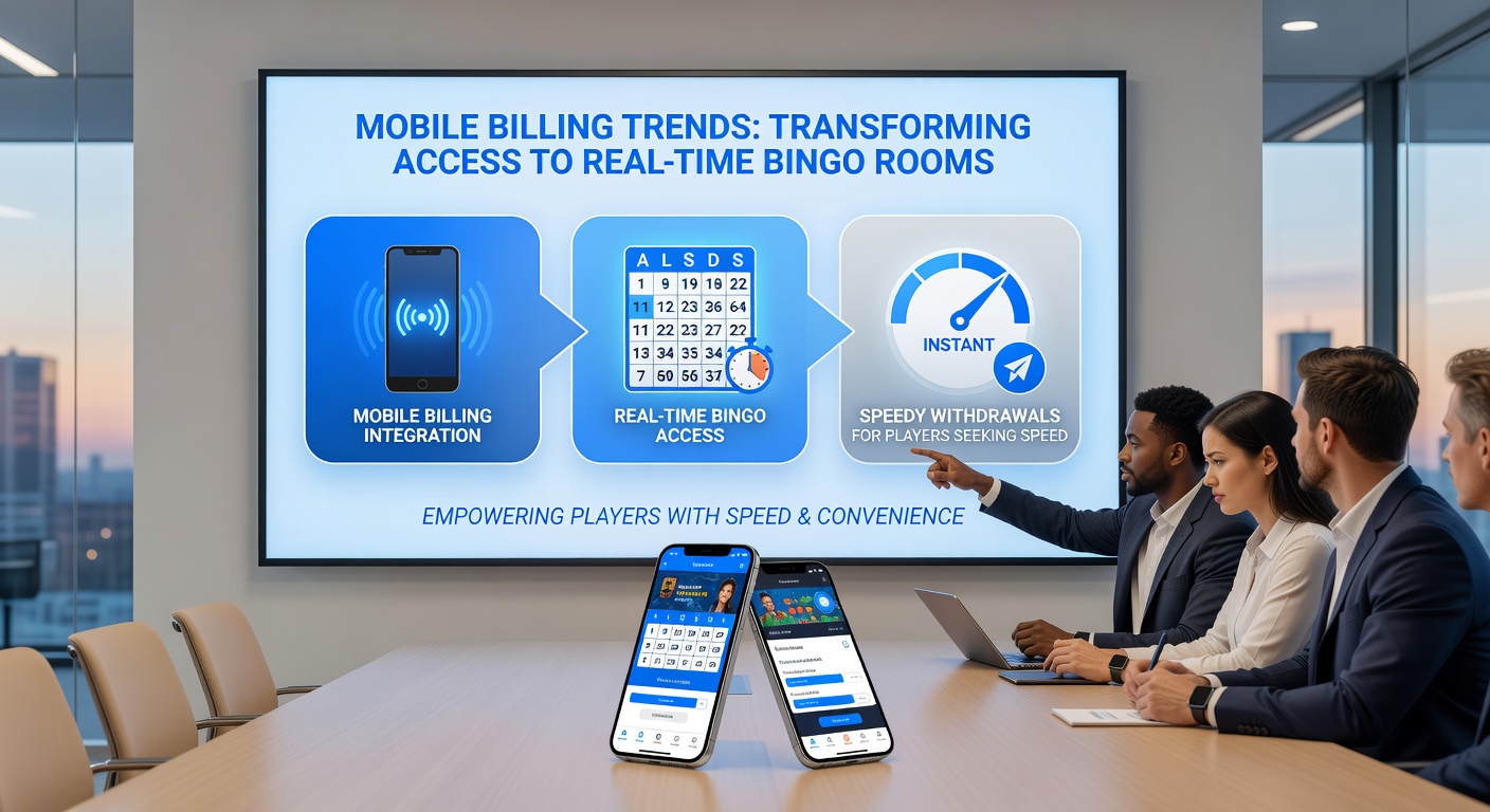 Players engaging in live bingo sessions via mobile devices with highlighted speedy withdrawal notifications