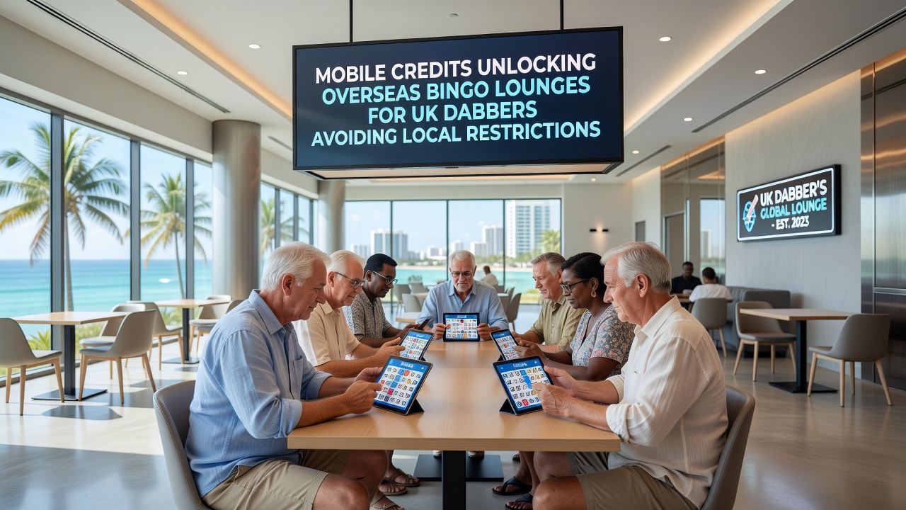 International bingo lounges accessed via mobile credits showing live game interfaces