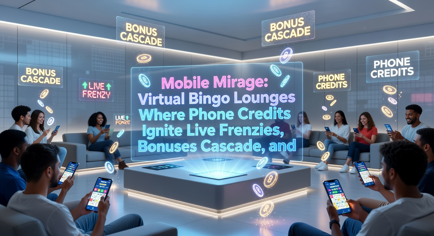 Close-up of a mobile device displaying a cascading bonus animation in a virtual bingo lounge, with live chat frenzy and payout confirmation